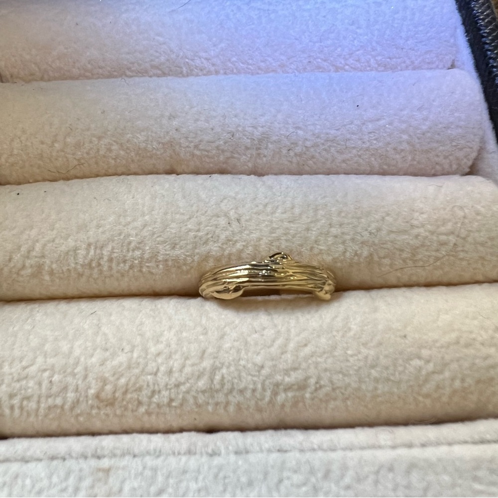 Logan hollowell 14k solid rose thorn huggie